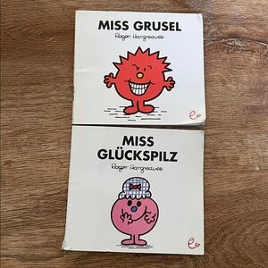 Roger Hargreaves Little Miss German Books Miss Grusel & Miss Gluckspilz Set of 2